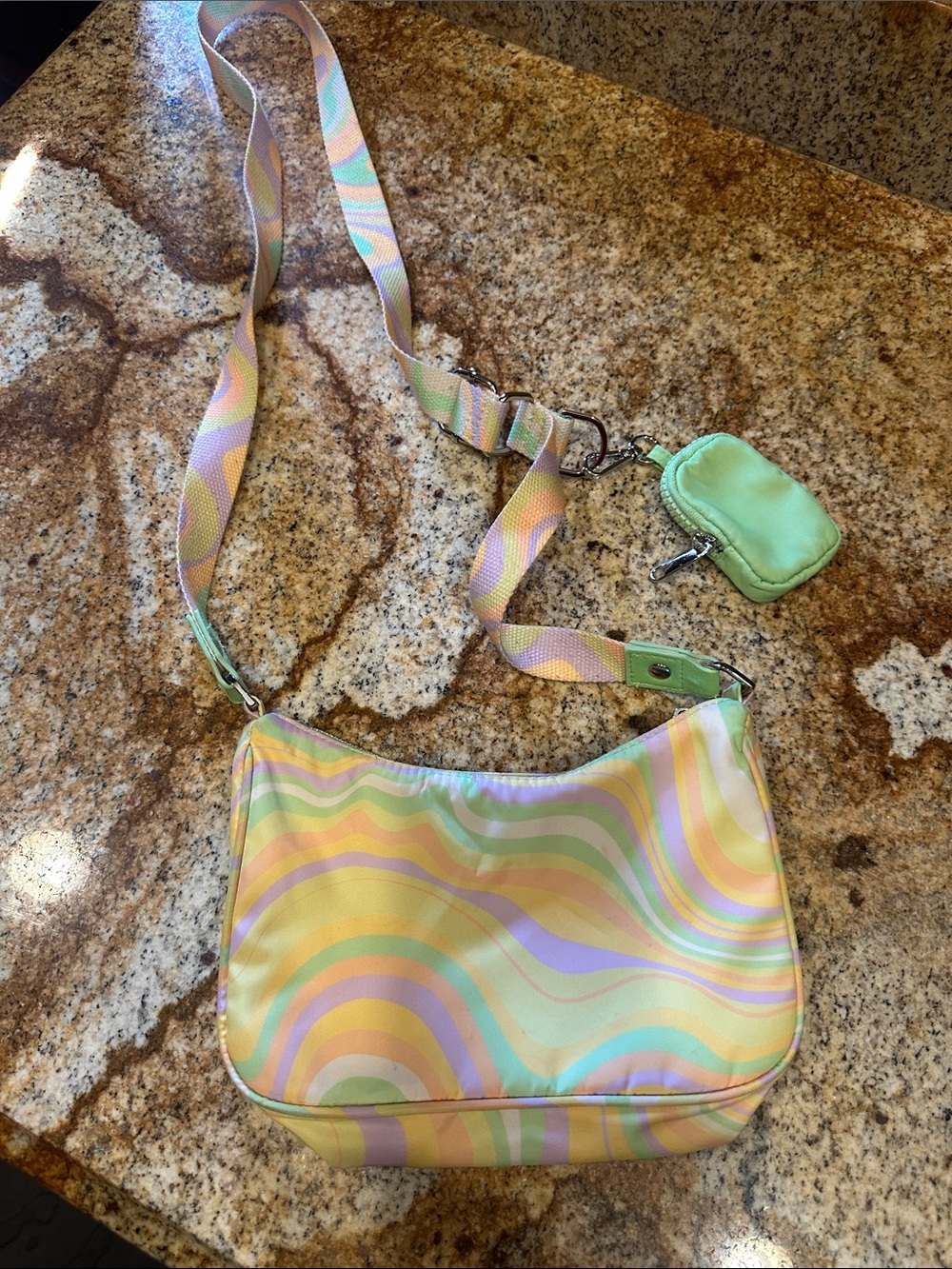 wild fable Pastel Swirl Shoulder Bag - Mint, Lilac & Yellow